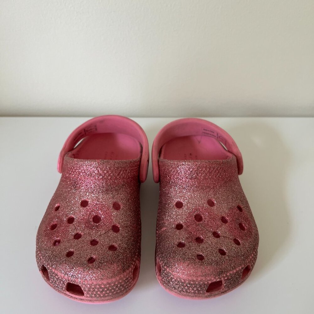 Pink Sparkle CROCS Toddler Girl Size C 8